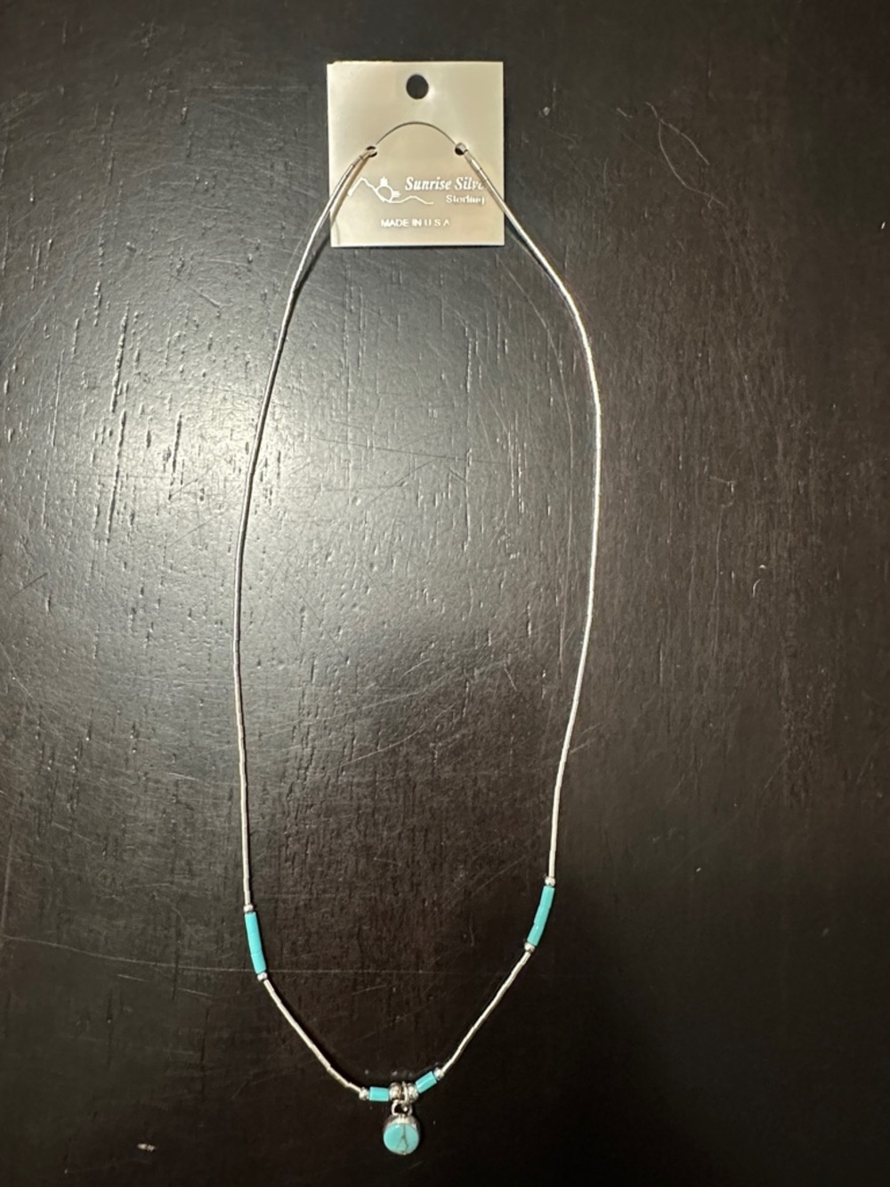 Turquoise Accent Silver Necklace